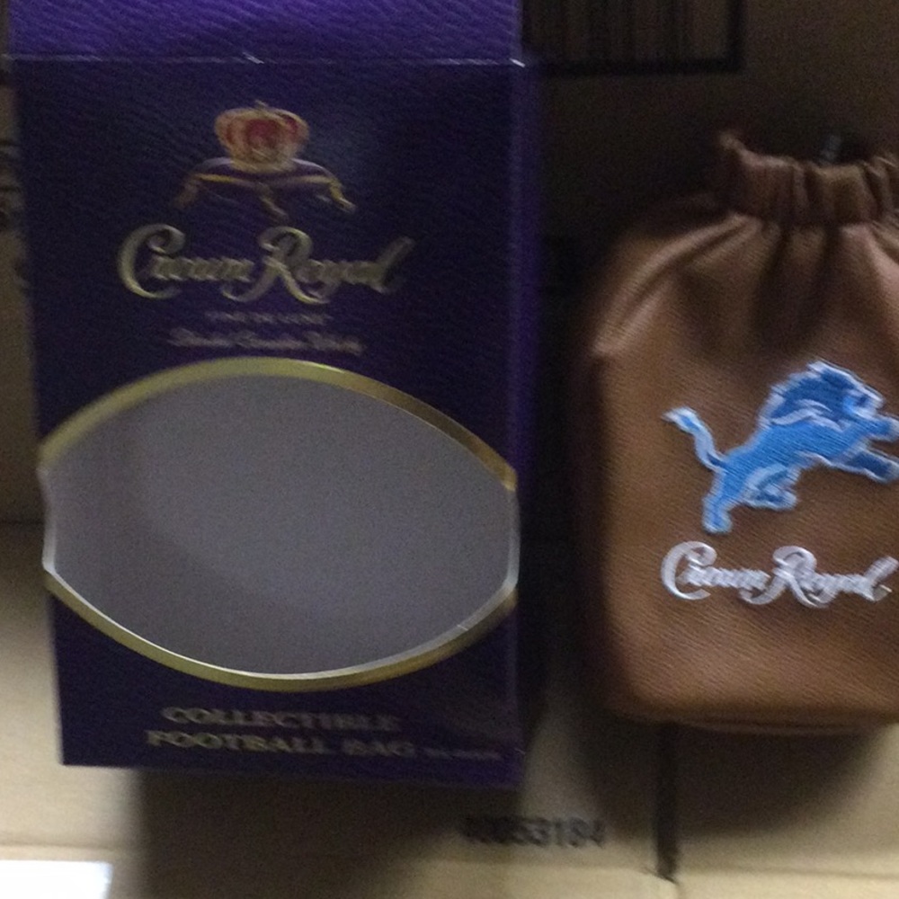 New Crown royal collectible football bagAnd Box